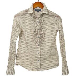 Proenza Schouler for Target Tuxedo Shirt Button Up Tailored Cream Tan Size XS
